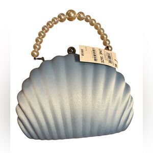 INC International Concepts Seashell Minaudiere Satin Crossbody